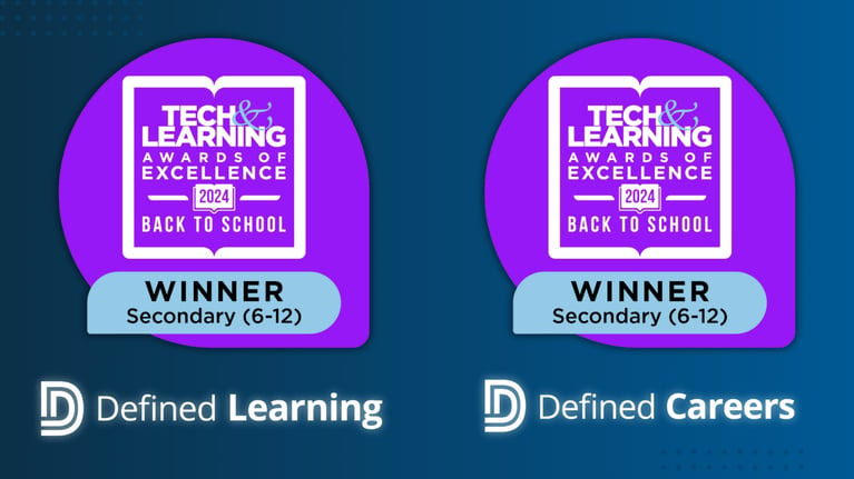 Defined Learning & Defined Careers win Secondary Back to School 2024 Tech & Learning Awards!